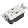 BAS20-2USB Универсальный стандарт розетка заземления УЗО для USB розетки